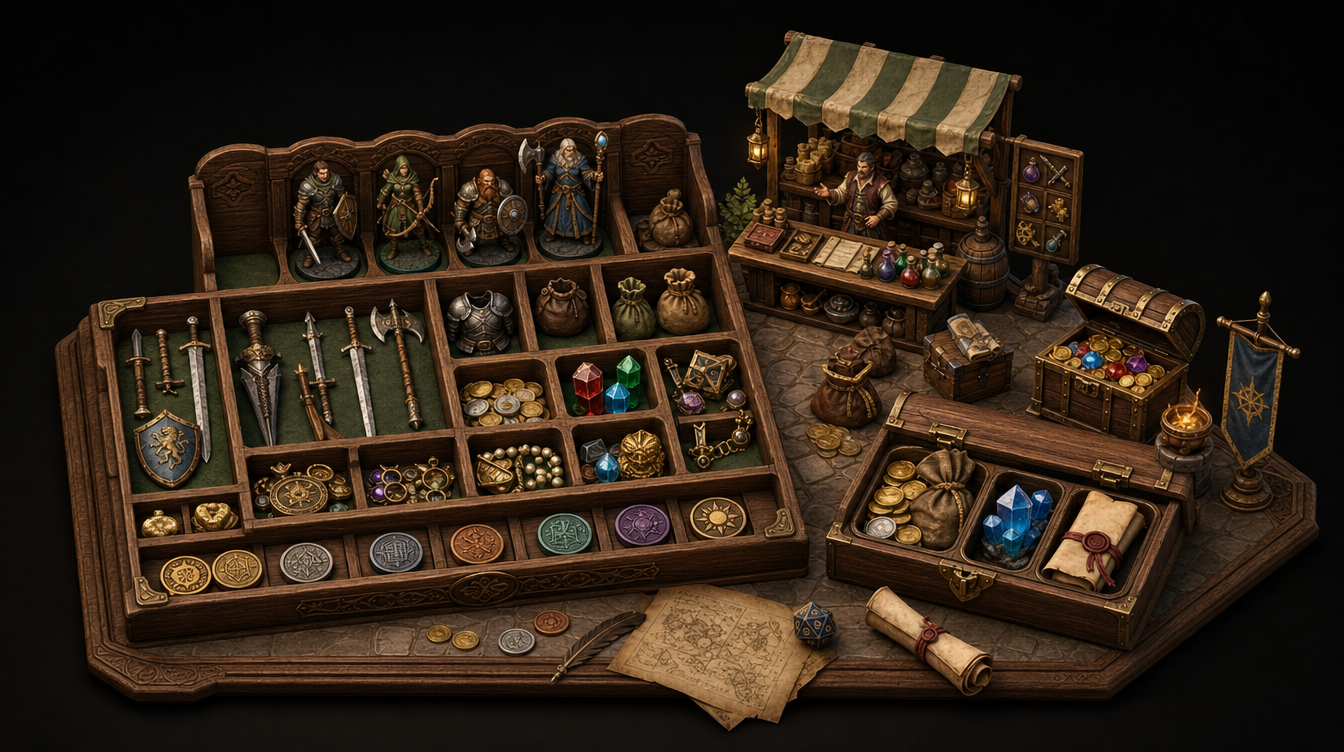 Gold & XP inventory and treasure management tools